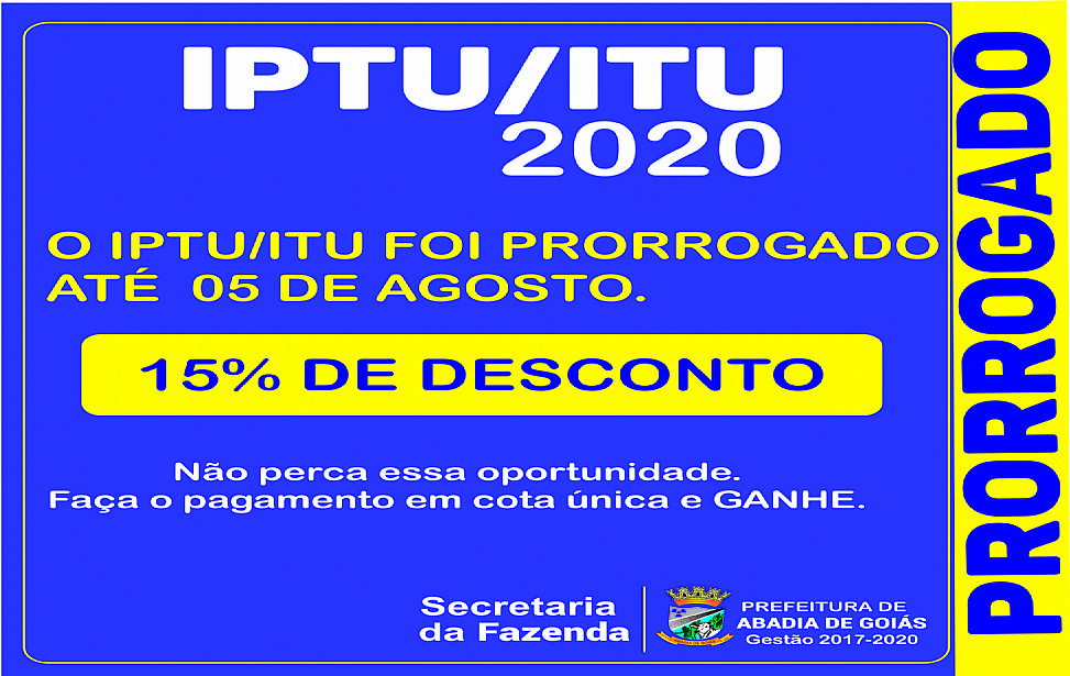 Prefeitura Prorroga Pagamento Do Iptu Prefeitura Municipal De